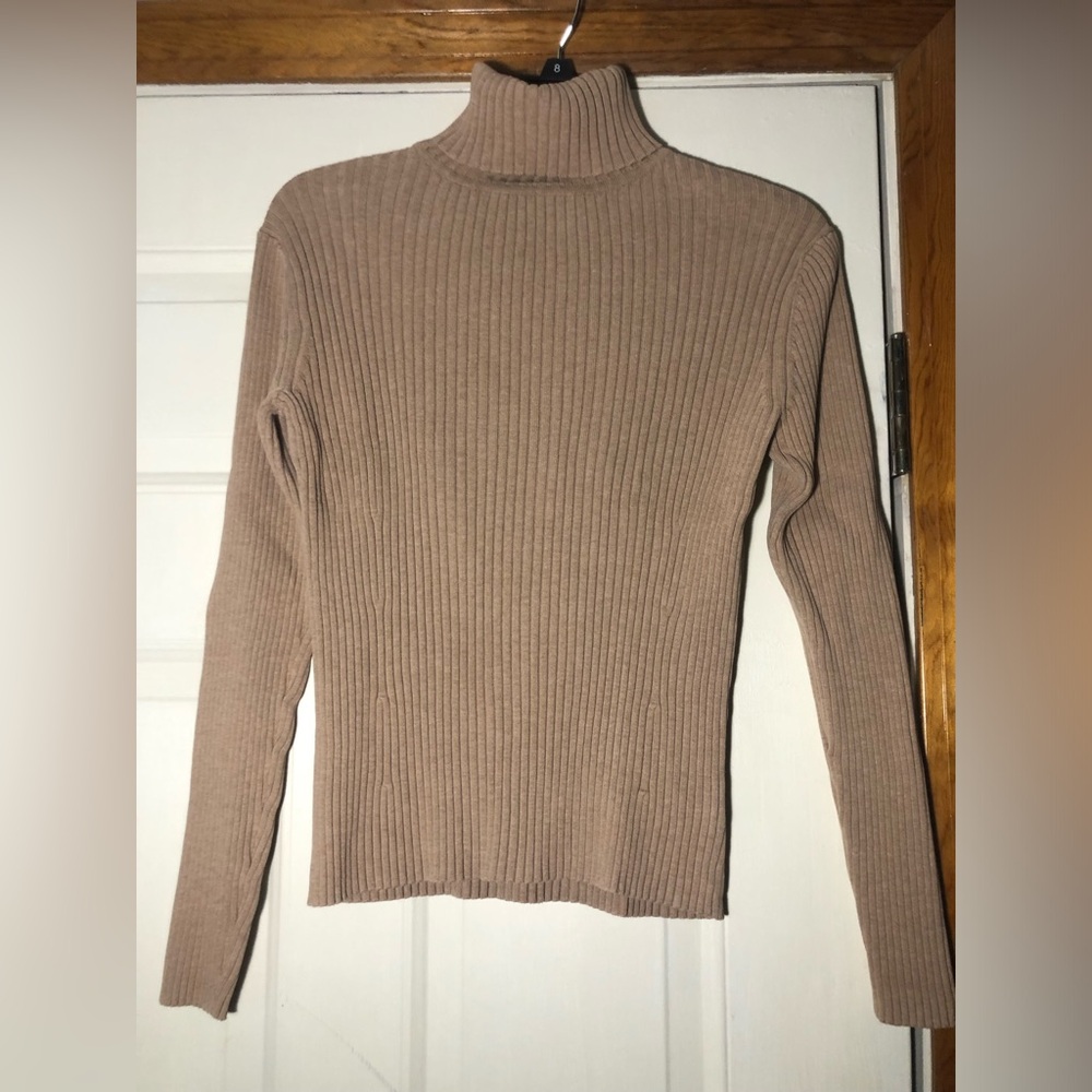 Pendleton Ribbed Beige Turtleneck - image 1